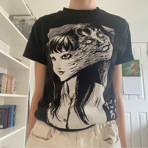 Official Viral Junji Ito Tomie Redux Manga Crunchyroll T-shirt.